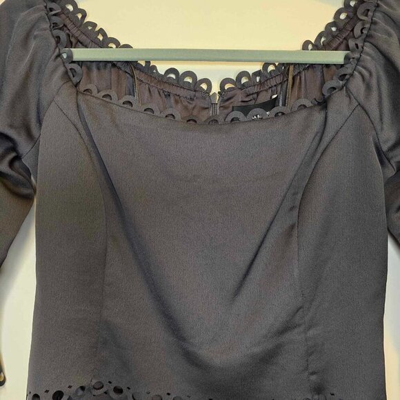 Banana Republic Limited Edition Off Shoulder Eyelet Dress Mink Grey - Picture 6 of 15